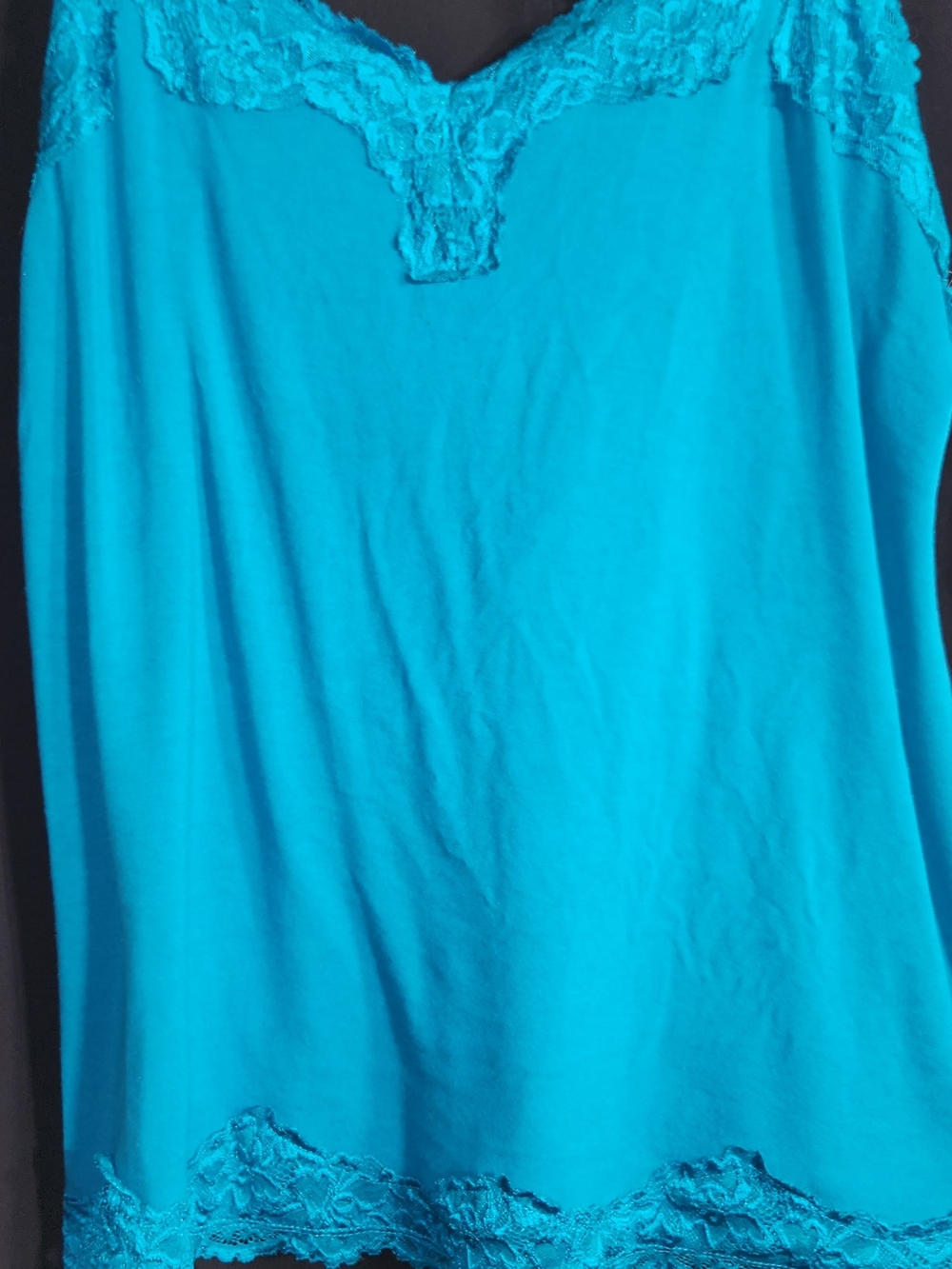 Lane Bryant Turquoise Lace-Trim Camisole 14/16